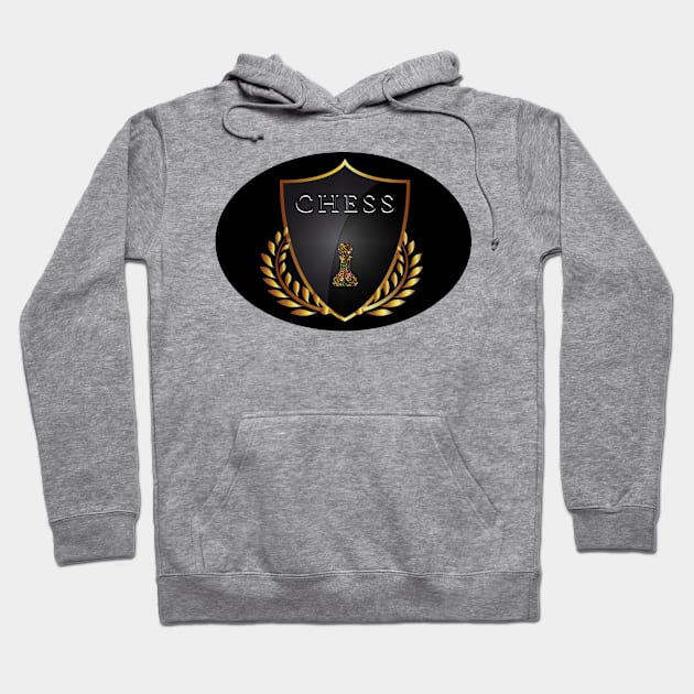 Chess Shield with Colorful Pion 1 Hoodie by The Black Panther